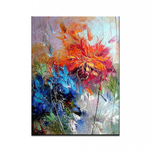 Hand Painted Oil Painting | Modern Colorful Flowers