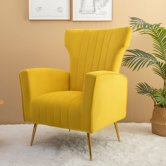 Nyala Wingback Armchair | Yellow