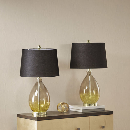 Gunnar Ombre Glass Table Lamp Set | Gold