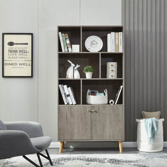 Ajahni Bookcase | Grey Oak