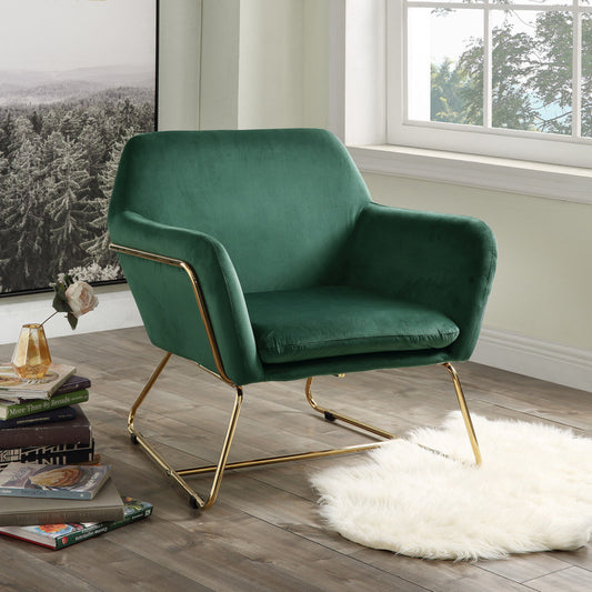 Guban Velvet Lounge Chair | Green