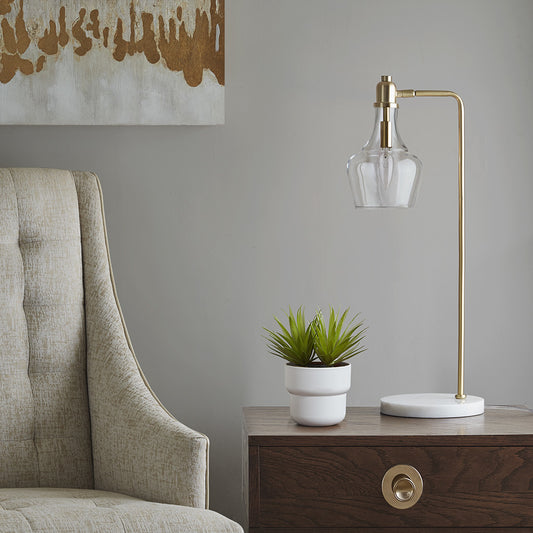 Bia Gold Table Lamp w/Marble Base