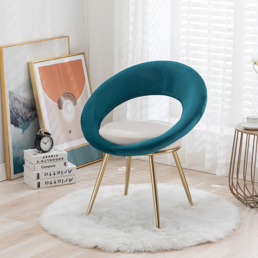 Emene Conversation Lounge Chair | Peacock Blue