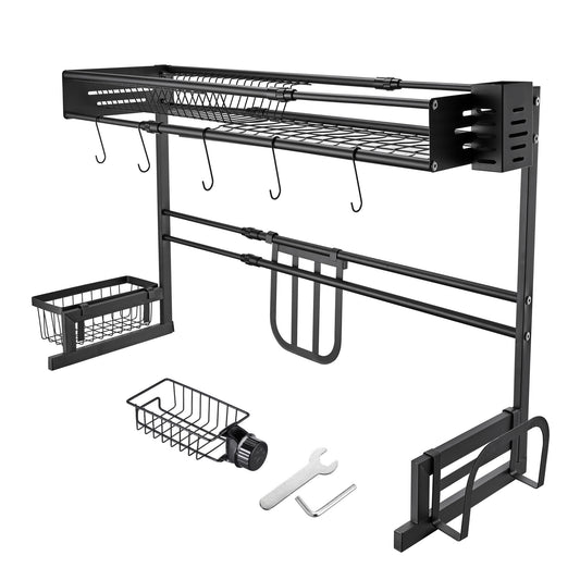 Adjustable Dish Drying Rack | Black