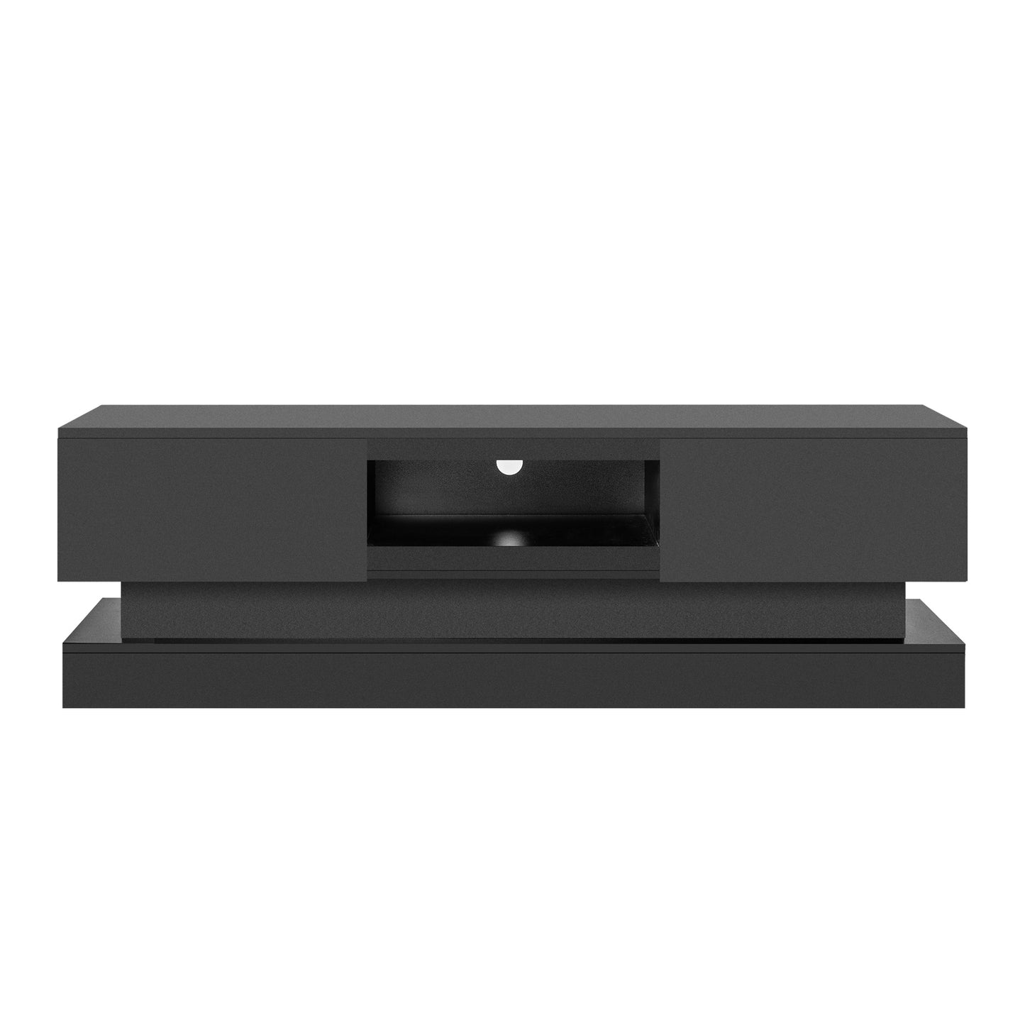 BLACK TV Stand with LED Lights