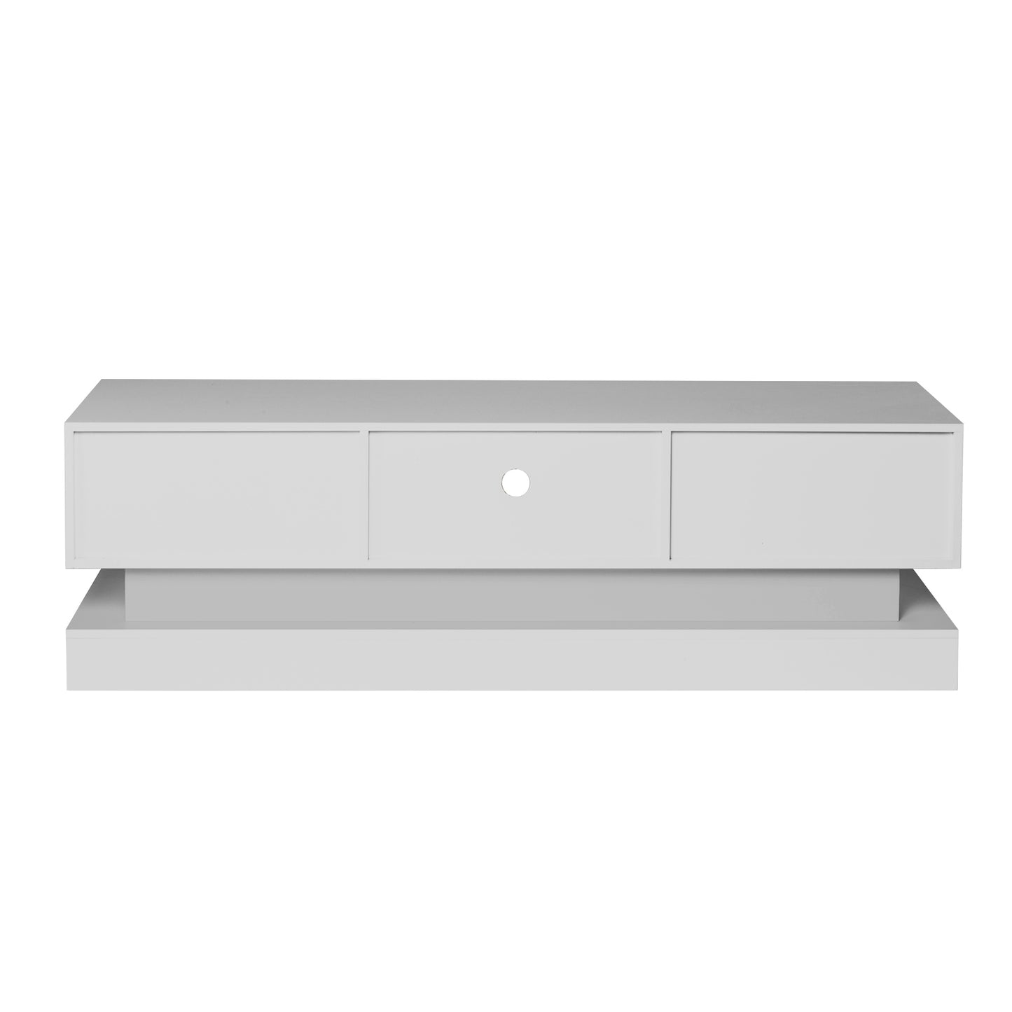 WHITE TV Stand with LED Lights
