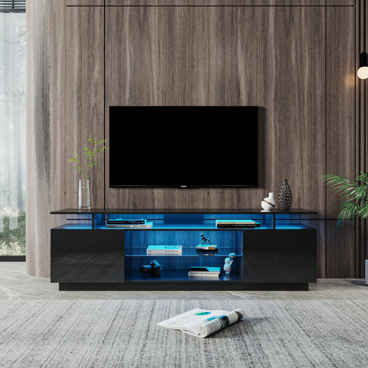 Black TV Stand for 80 Inch TV Stands