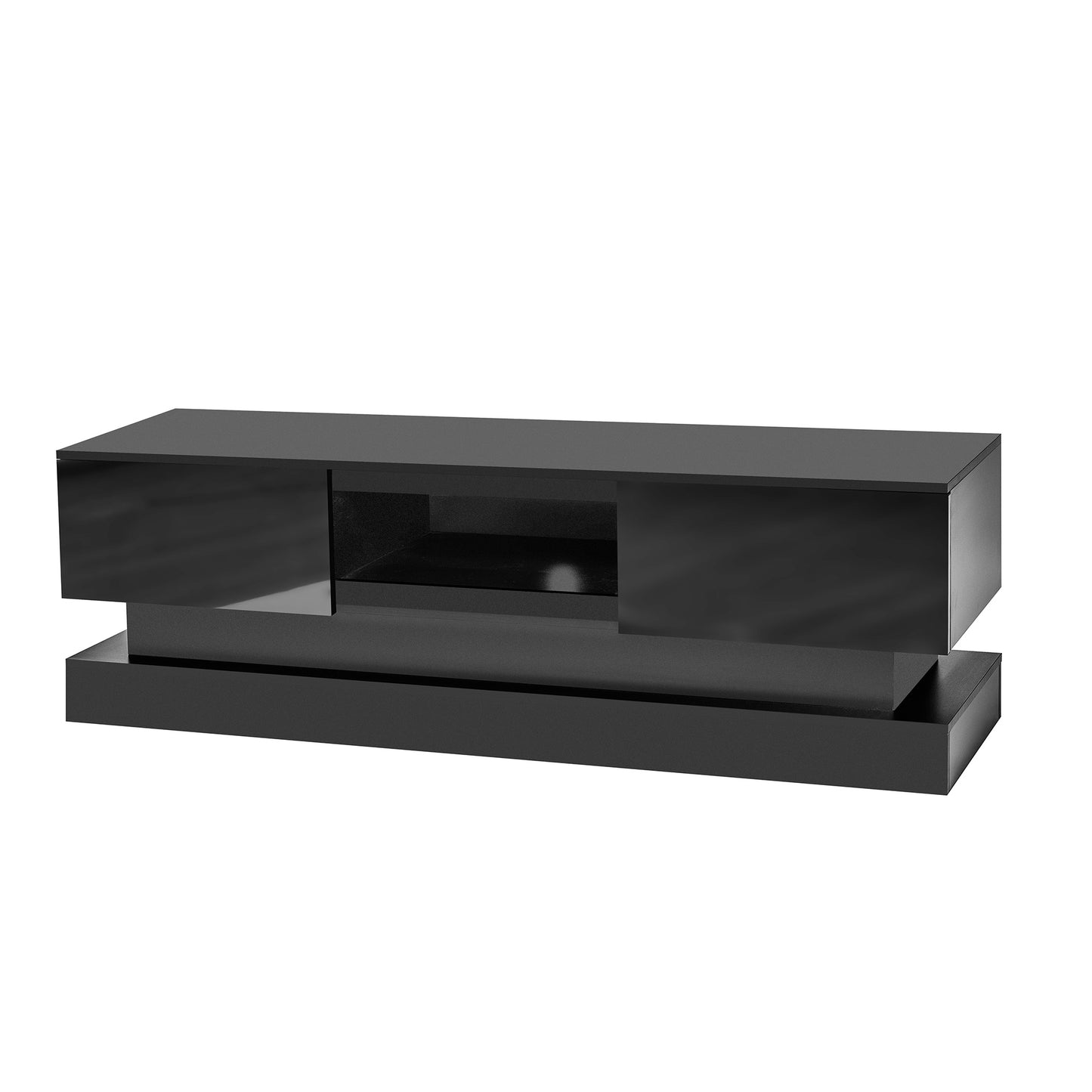 Black TV Stand with LED Lights